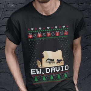 Schitts Creek Ew David Christmas Shirt Funny Holiday Graphic Tee 93